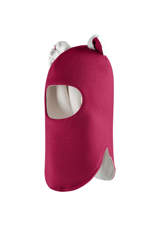 Зимняя шапочка-шлем Corona.hm "Кошечка"  ягодный