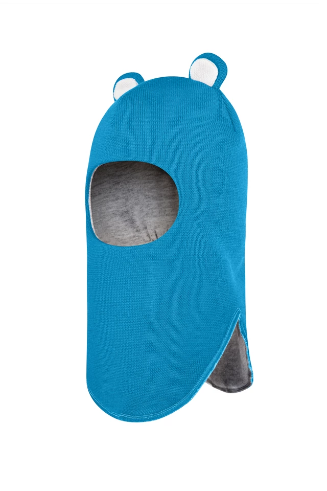 Зимняя шапочка-шлем Corona.hm "Мишутка"  бирюза