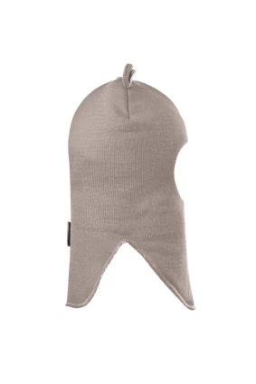 Зимова шапочка-шолом Corona.hm "Ведмедик" з кнопочками капучіно