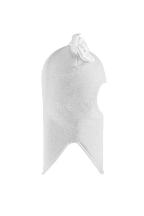 Зимова шапочка-шолом Corona.hm "Кицюня" з кнопочками молоко