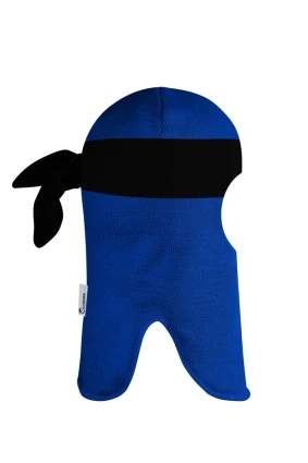 Зимняя шапочка шлем Corona.hm "Ниндзя" электрик