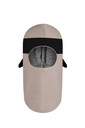 Зимняя шапочка шлем Corona.hm "Ниндзя" латте