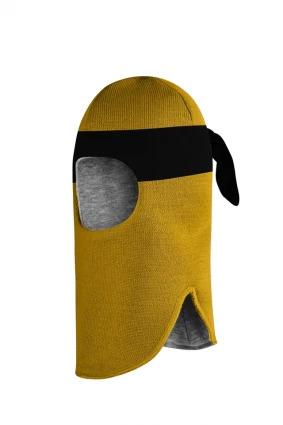 Зимняя шапочка шлем Corona.hm "Ниндзя" медовый