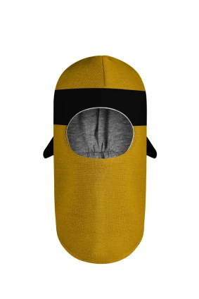 Зимняя шапочка шлем Corona.hm "Ниндзя" медовый