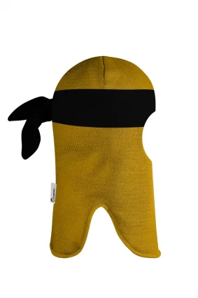 Зимняя шапочка шлем Corona.hm "Ниндзя" медовый