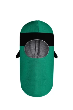 Зимняя шапочка шлем Corona.hm "Ниндзя" изумруд