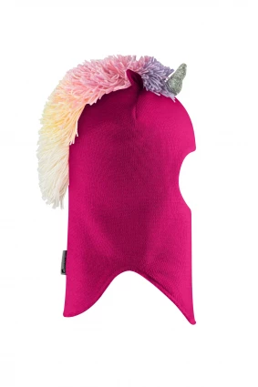 Зимова шапочка-шолом Corona.hm "Єдиноріжка" малина