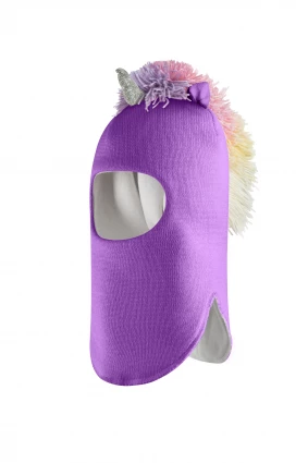 Зимова шапочка-шолом Corona.hm "Єдиноріжка" фіалка