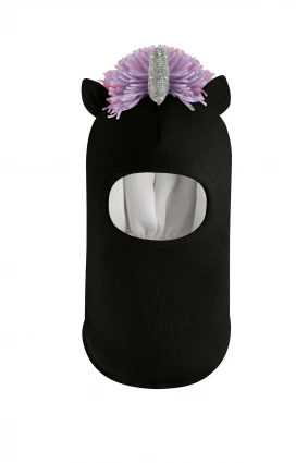 Зимова шапочка-шолом Corona.hm "Єдиноріжка" чорний