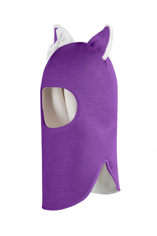 Зимова шапочка-шолом Corona.hm "Лисичка" фіалка