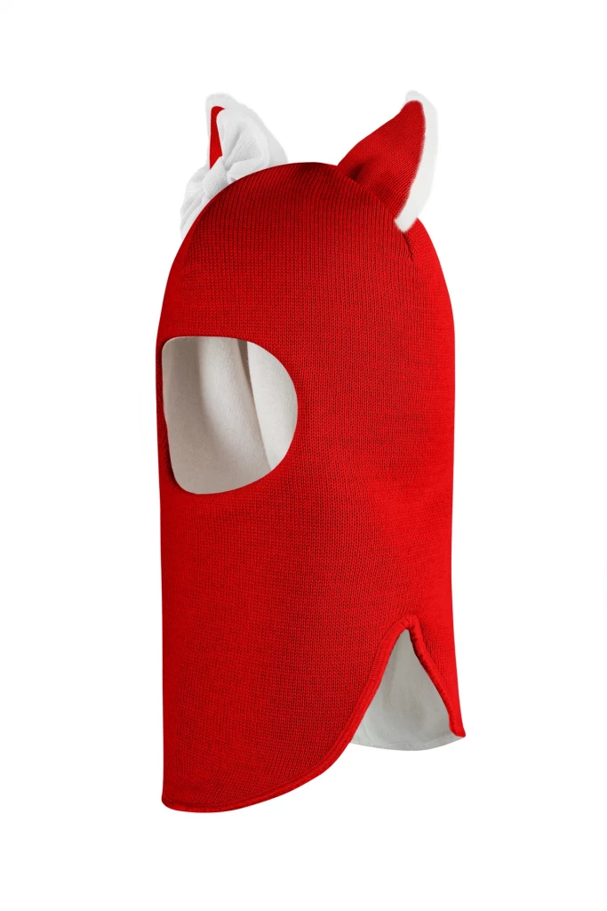 Зимняя шапочка-шлем Corona.hm "Лисичка" красный