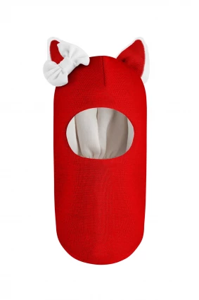 Зимняя шапочка-шлем Corona.hm "Лисичка" красный