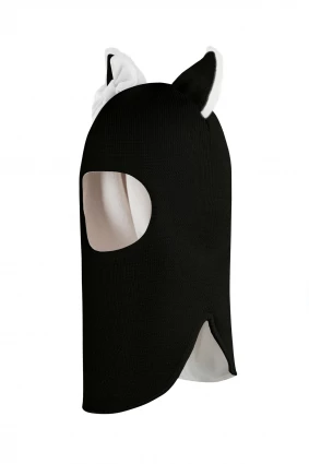 Зимняя шапочка-шлем Corona.hm "Лисичка" черный