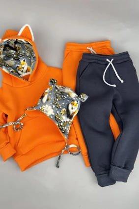 Костюм Corona.hm *Лисичка* помаранчевий з додатковими штанами та  шапочкою (шапочка на вибір)