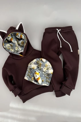 Костюм Corona.hm *Лисичка* шоколад з додатковими штанами та шапочкою (шапочка на вибір)