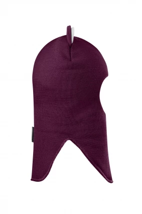 Зимняя шапочка-шлем Corona.hm “Лев” на кнопках бордо