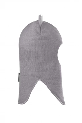 Зимняя шапочка-шлем Corona.hm “Лев” на кнопках дымка