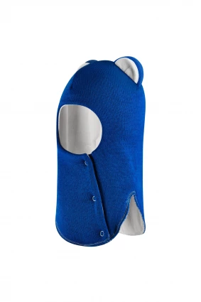 Зимняя шапочка-шлем Corona.hm “Лев” на кнопках электрик