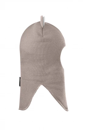 Зимняя шапочка-шлем Corona.hm “Лев” на кнопках капучино