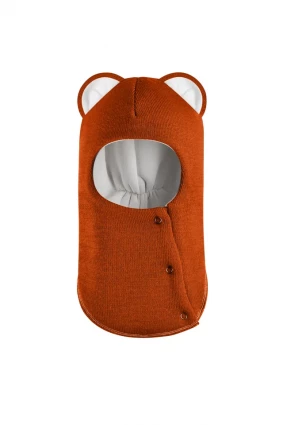 Зимова шапочка-шолом Corona.hm “Лев” із кнопками  помаранчевий