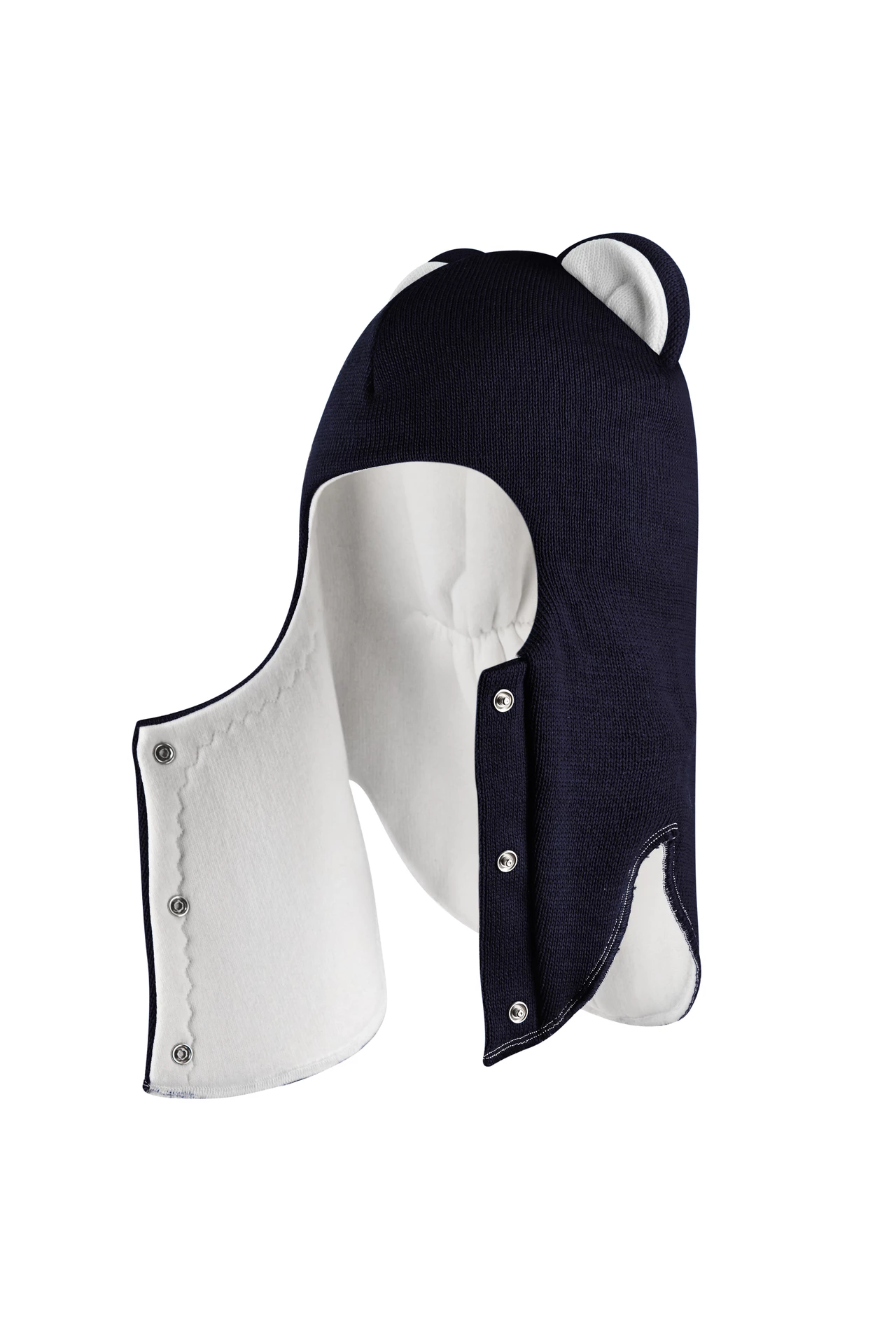 Зимова шапочка-шолом Corona.hm “Лев” із кнопками  синій