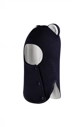 Зимняя шапочка-шлем Corona.hm “Лев” на кнопках синий