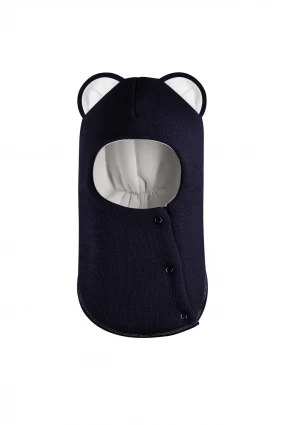 Зимняя шапочка-шлем Corona.hm “Лев” на кнопках синий