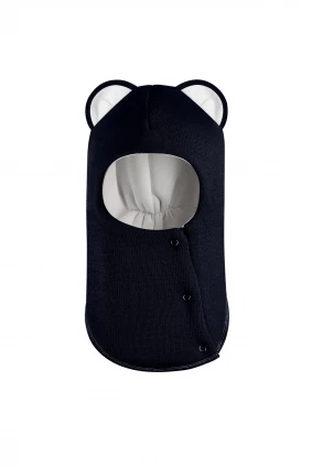 Зимняя шапочка-шлем Corona.hm “Лев” на кнопках синий бархат