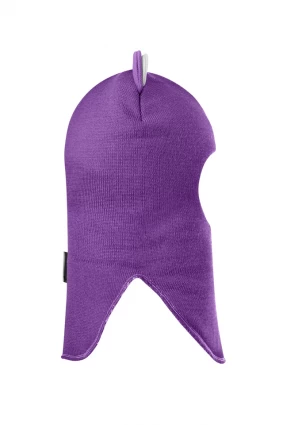 Зимова шапочка-шолом Corona.hm “Лев” із кнопками  фіалка