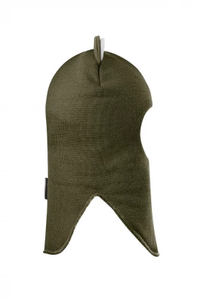 Зимняя шапочка-шлем Corona.hm “Лев” на кнопках хаки