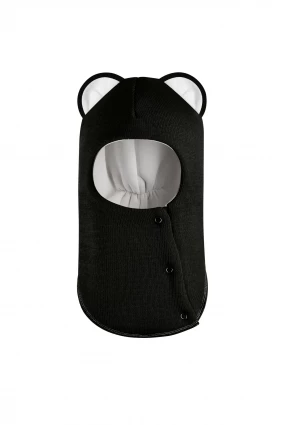 Зимняя шапочка-шлем Corona.hm “Лев” на кнопках черный