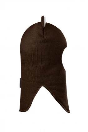 Зимняя шапочка-шлем Corona.hm “Лев” на кнопках шоколад