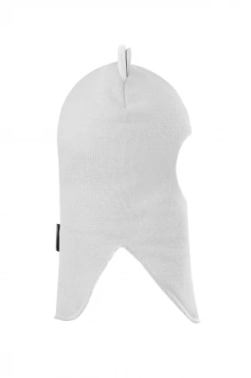 Зимова шапочка-шолом Corona.hm "Міс Левиця"  із кнопками  молоко