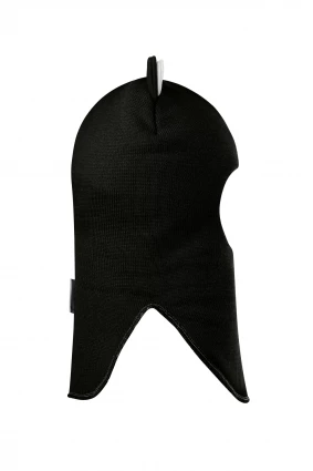 Зимова шапочка-шолом Corona.hm "Міс Левиця"  із кнопками  чорний