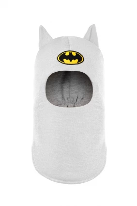 Зимняя шапочка шлем Corona.hm "Бэтмен" молоко