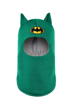 Зимняя шапочка шлем Corona.hm "Бэтмен" изумруд