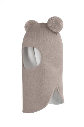 Зимняя шапочка шлем Corona.hm "Пандочка" капучино