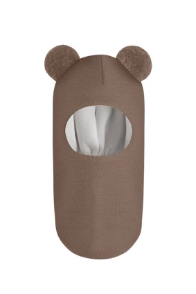 Зимова шапочка-шолом Corona.hm "Пандочка" молочний шоколад