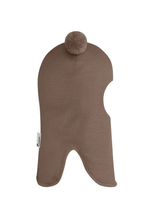 Зимова шапочка-шолом Corona.hm "Пандочка" молочний шоколад