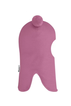 Зимова шапочка-шолом Corona.hm "Пандочка" пильно-рожевий