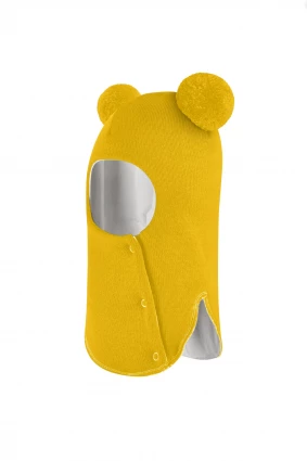 Зимова шапочка-шолом Corona.hm "Пандочка"  із кнопками  сонце