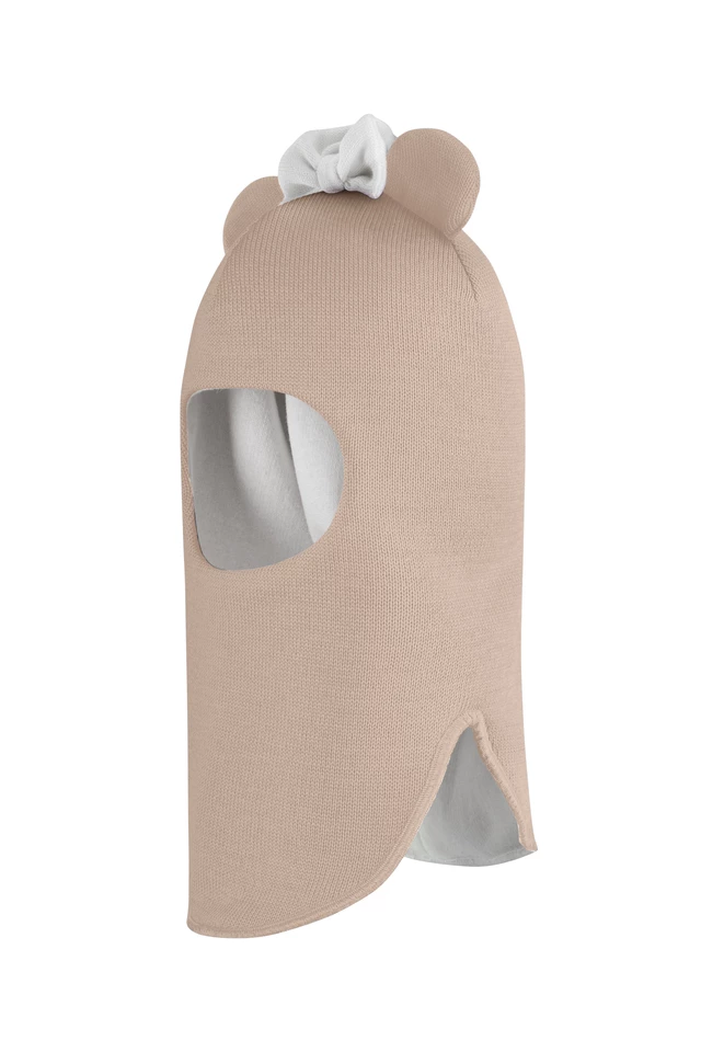 Зимняя шапочка шлем Corona.hm "Мисс Минни" беж золотой