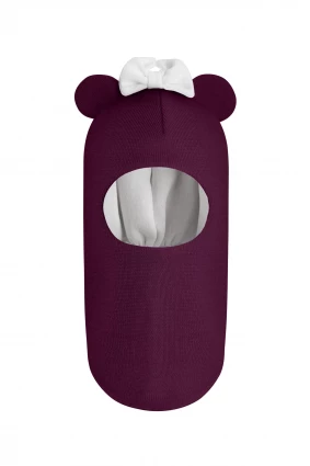 Зимняя шапочка шлем Corona.hm "Мисс Минни" бордо