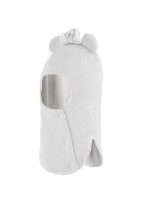 Зимова шапочка-шолом Corona.hm "Міс Мінні" з кнопочками молоко