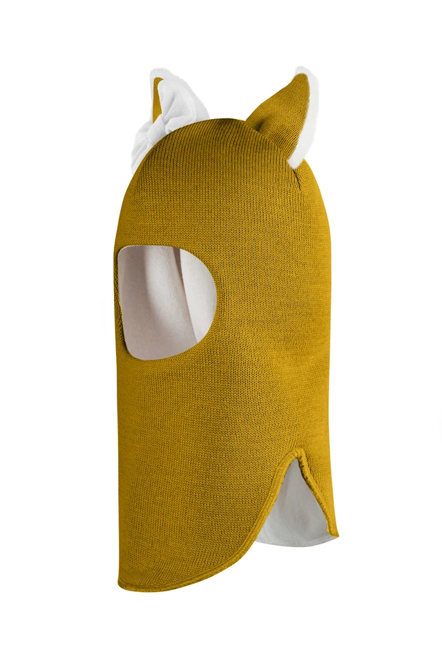 Зимняя шапочка-шлем Corona.hm "Лисичка"  медовый