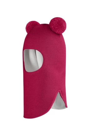 Зимняя шапочка шлем Corona.hm "Пандочка" ягодный