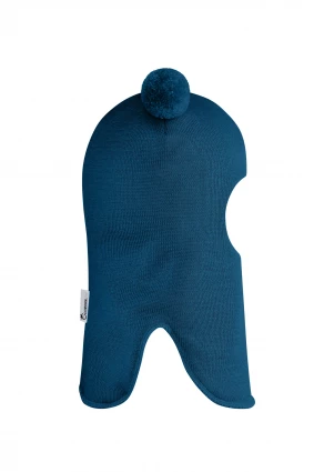 Зимова шапочка-шолом Corona.hm "Пандочка"  із кнопками  морскька хвиля