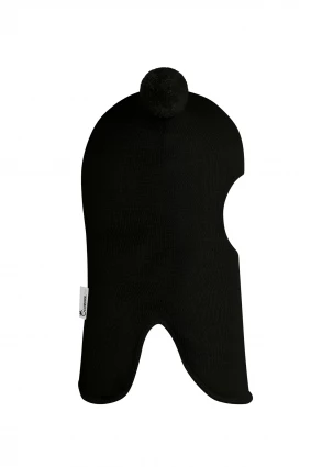Зимова шапочка-шолом Corona.hm "Пандочка"  із кнопками  чорний