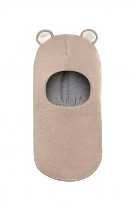 Зимова шапочка-шолом Corona.hm "Міс Ведмедиця" беж золотий