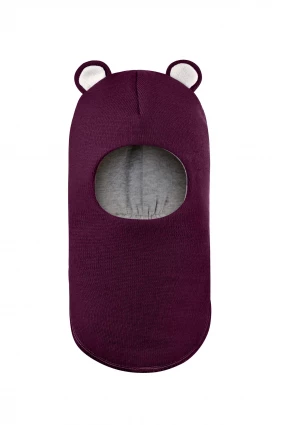 Зимова шапочка-шолом Corona.hm "Міс Ведмедиця" бордо